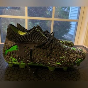 Puma Future 19.1 Netfit FG Eclipse Black Green men’s size 8.5